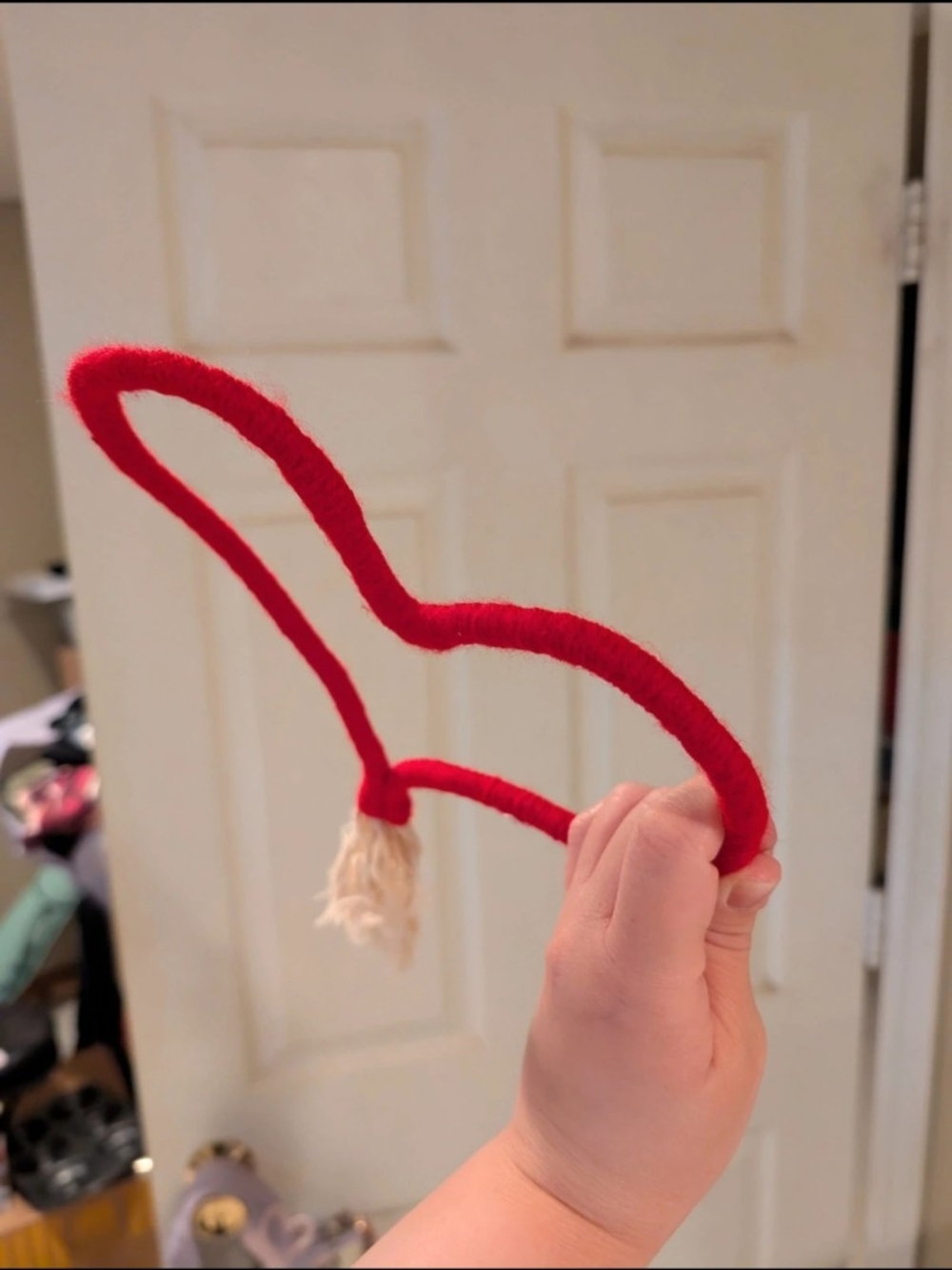Red Heart-Shaped Rope Ornament - Picture 7 of 10